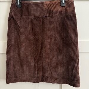 Brown Corduroy Mini Skirt